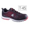 Zapatos de seguridad deltaplus de poliuretano y malla aireada s1p negro y rojo talla 45