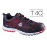 Zapatos de seguridad deltaplus de poliuretano y malla aireada s1p negro y rojo talla 40