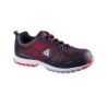 Zapatos de seguridad deltaplus de poliuretano y malla aireada s1p negro y rojo talla 40
