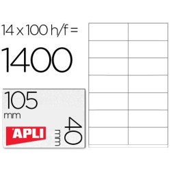 Etiqueta adhesiva apli 1275 tamaño 105x40 mm -fotocopiadora -laser -ink-jet-caja con 1400 etiquetas
