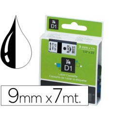Cinta dymo 1000 9 mm negro-blanco d1
