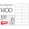 Etiqueta adhesiva apli 1277 tamaño 105x42.4 mm -fotocopiadora -laser e inkjet-caja con 1400 etiquetas