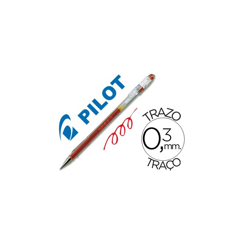 Boligrafo pilot g-1 rojo tinta gel