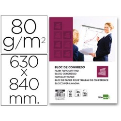 Bloc congreso liderpapel liso 630x840 mm 255 hojas 80g/m2