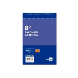 Talonario liderpapel ausentes octavo original t103 texto en catalan