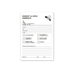 Talonario liderpapel ausentes octavo original t103 texto en catalan