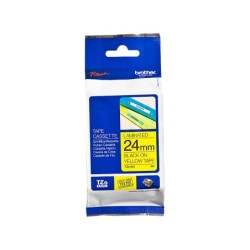 Cinta brother tze651 amarillo/negro 24mm longitud de 8mts