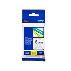 Cinta brother tze111 transparente-negro 6mm longitud 8 mt