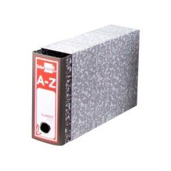 Caja archivador liderpapel classic red cuarto apaisado gris