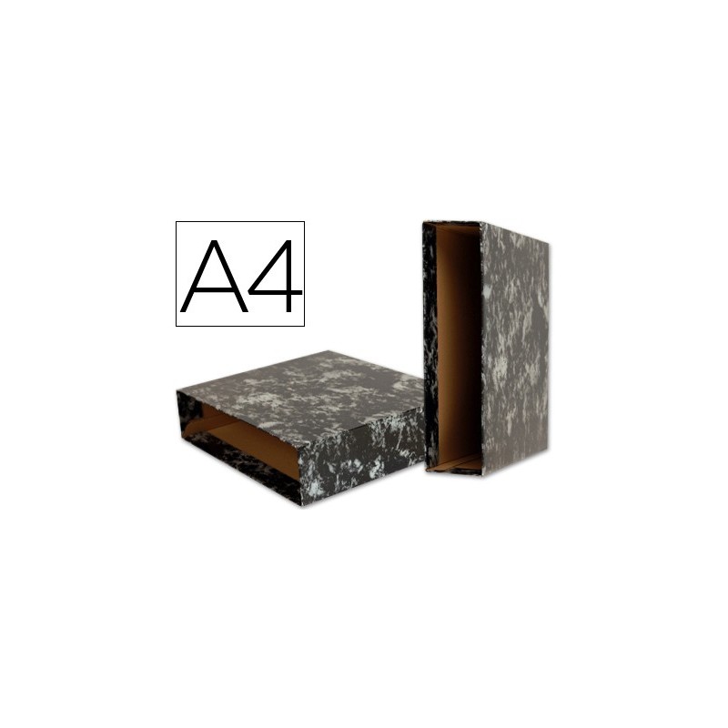 Caja archivador liderpapel classic blue a4 negra