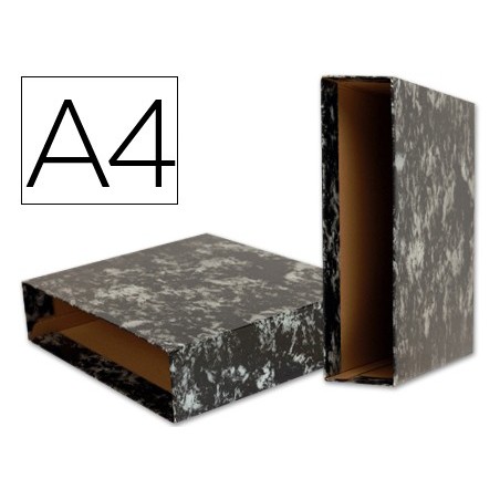 Caja archivador liderpapel classic blue a4 negra