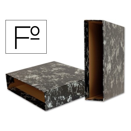 Caja archivador liderpapel classic blue folio negra