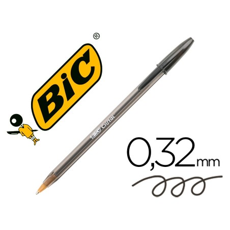 Boligrafo bic cristal original tinta negra unidad