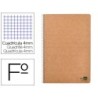 Cuaderno espiral liderpapel din a4 ecouse tapa cartulina kraft 80h papel reciclado 80 gr cuadro 4 mm con margen
