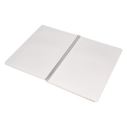 Cuaderno espiral liderpapel din a4 ecouse tapa cartulina kraft 80h papel reciclado 80 gr cuadro 4 mm con margen