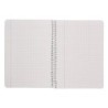 Cuaderno espiral liderpapel cuarto ecouse tapa cartulina kraft 80h papel reciclado 80 grcuadro 4mm