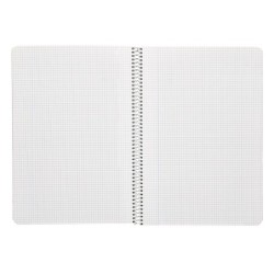 Cuaderno espiral liderpapel din a4 ecouse tapa cartulina kraft 80h papel reciclado 80 gr cuadro 4 mm con margen
