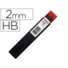 Minas rotring grafito 2 mm hb estuche de 12 minas