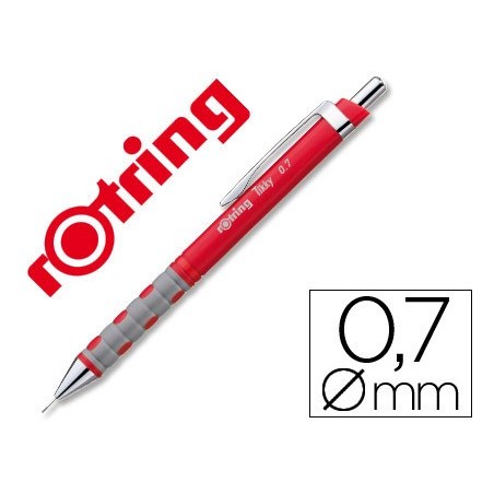 Portaminas rotring tikky 0,7 mm rojo