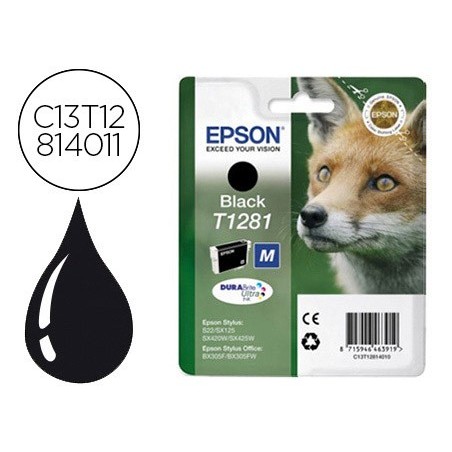 Ink-jet epson t1281 stylus s22 / sx125 negro -170 pag-