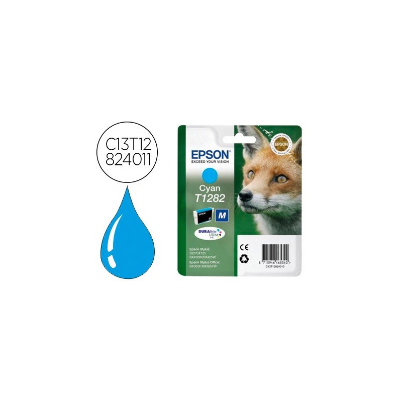 Ink-jet epson t1282 stylus s22 / sx125 cyan -170 pag-