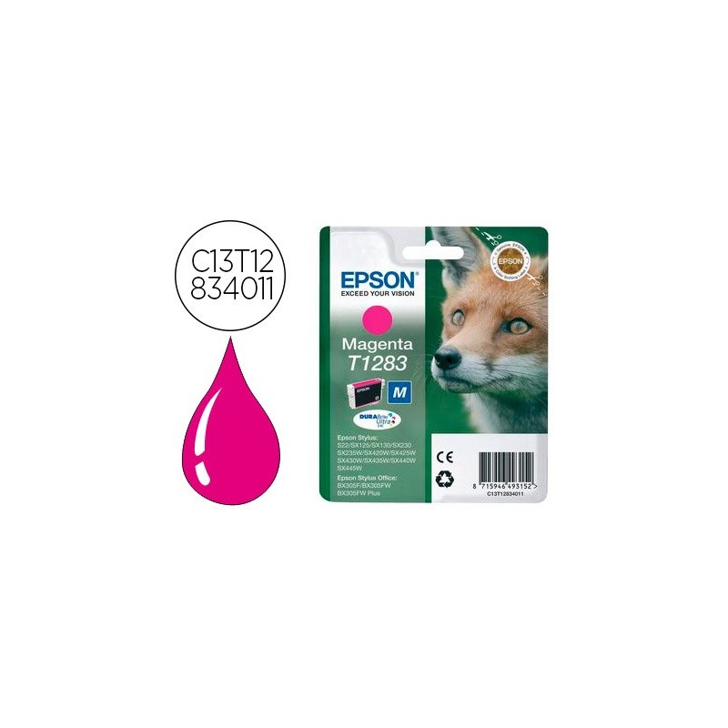Ink-jet epson t1283 stylus s22 / sx125 magenta -170 pag-