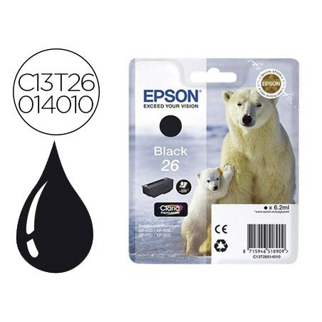 Ink-jet epson t2601 expression xp-600 / 605 / 700 / 800 negro - 220 pag -