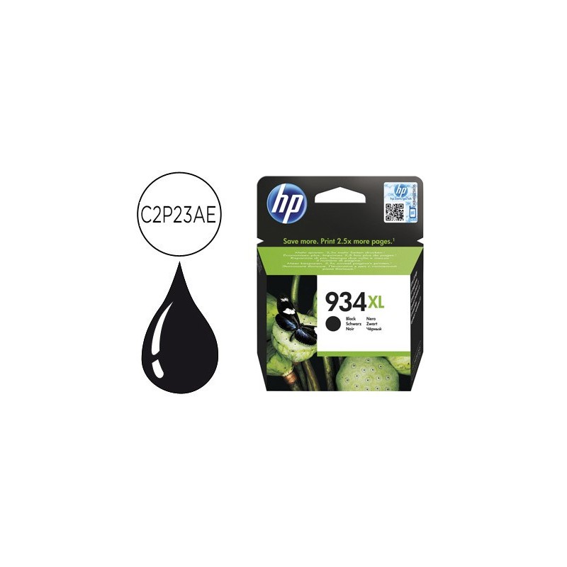 Ink-jet hp 934xl ojp 6230 6830 negro 1000 pag