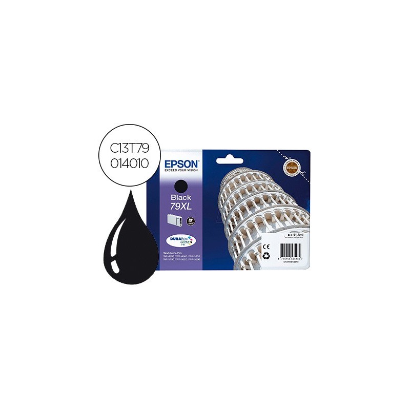 Ink-jet epson 79xl 900p wf 4630 / 4640 / 5110 / 5620 / 5690 / 5690 negro 2.600 pag