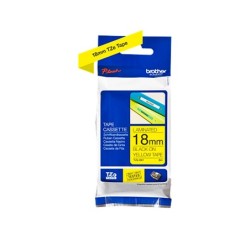 Cinta brother tze-641 amarillo-negro 18mm
