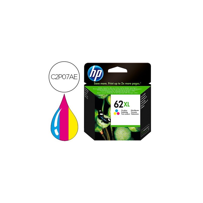 Ink-jet hp 62xl envy 5640/7640 officejet 5740 tricolor 415 pag