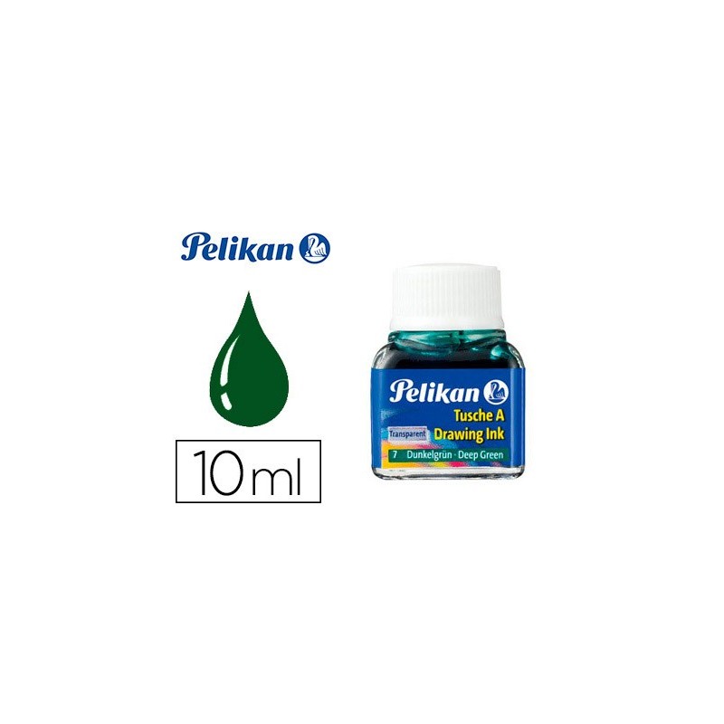 Tinta china pelikan verde oscuro bote de 10 ml Tinta china pelikan verde oscuro bote de 10 ml