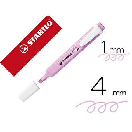 Rotulador stabilo fluorescente swing cool pastel fucsia helado