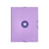 Carpeta antartik gomas a4 3 solapas carton forrado color lavanda