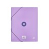 Carpeta antartik gomas a4 3 solapas carton forrado color lavanda