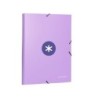 Carpeta antartik gomas a4 3 solapas carton forrado color lavanda