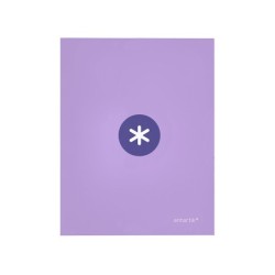 Carpeta 4 anillas 40 mm mixtas antartik a4 forrada color lavanda