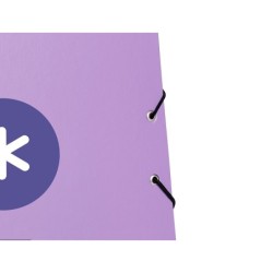 Carpeta antartik gomas a4 3 solapas carton forrado color lavanda