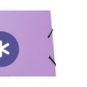 Carpeta antartik gomas a4 3 solapas carton forrado color lavanda