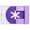 Carpeta antartik gomas a4 3 solapas carton forrado color lavanda