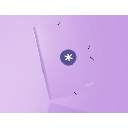 Carpeta antartik gomas a4 3 solapas carton forrado color lavanda