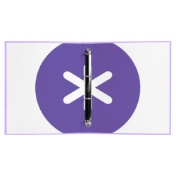 Carpeta 4 anillas 40 mm mixtas antartik a4 forrada color lavanda