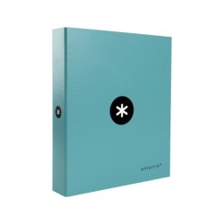 Carpeta 4 anillas 40 mm mixtas antartik a4 forrada color menta