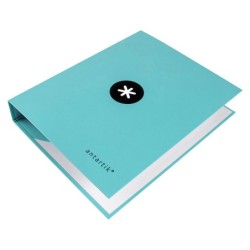 Carpeta 4 anillas 40 mm mixtas antartik a4 forrada color menta