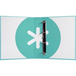 Carpeta 4 anillas 40 mm mixtas antartik a4 forrada color menta