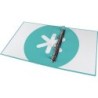 Carpeta 4 anillas 40 mm mixtas antartik a4 forrada color menta