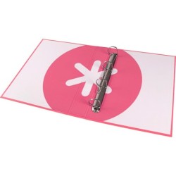Carpeta 4 anillas 40 mm mixtas antartik a4 forrada color coral
