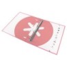 Carpeta con recambio antartik a4 cuadro 5mm forrada 4 anillas 25mm redondas color coral