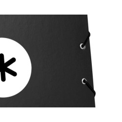 Carpeta antartik gomas a4 3 solapas carton forrado color negro