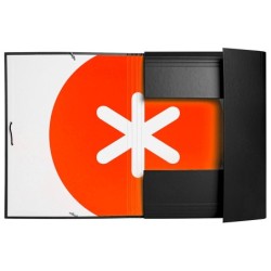 Carpeta antartik gomas a4 3 solapas carton forrado color negro